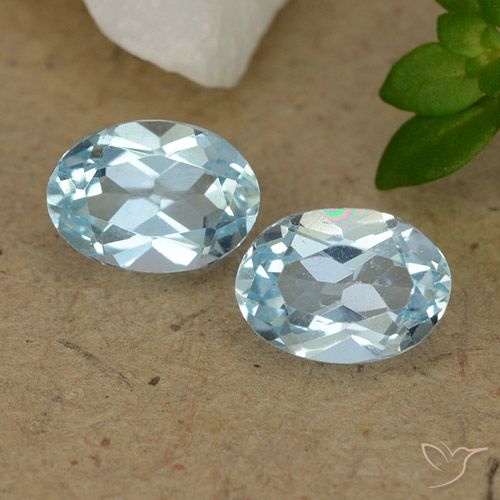 1.80ctw Natürlicher Himmerlblau Topas, Oval, VVS-VS