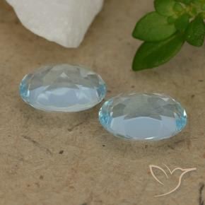 1.80 ct natürliche Himmerlblau Topas-Edelsteine, Oval, VVS-VS