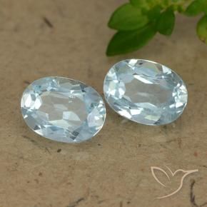 1.89 ct natürliche Himmerlblau Topas-Edelsteine, Oval, VVS-VS