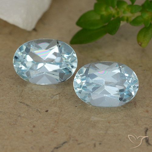 2.18ctw Natürlicher Himmerlblau Topas, Oval, VVS-VS