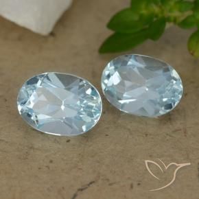 2.18 ct natürliche Himmerlblau Topas-Edelsteine, Oval, VVS-VS