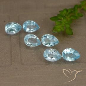 4.35 ct natürliche Himmerlblau Topas-Edelsteine, Birnenform, VS