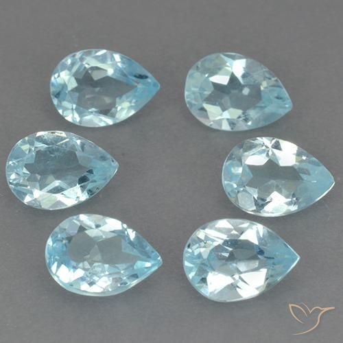 3.99ctw Natürlicher Himmerlblau Topas, Birnenform, VS