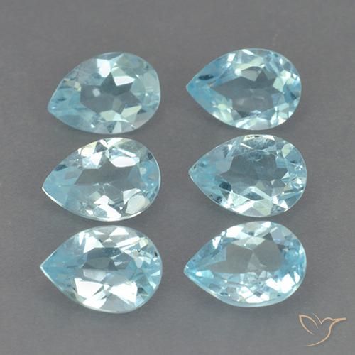 3.99 ct natürliche Himmerlblau Topas-Edelsteine, Birnenform, VS