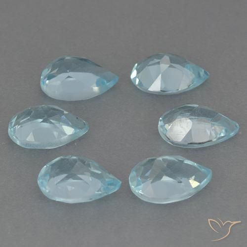 3.99 ct natürliche Himmerlblau Topas-Edelsteine, Birnenform, VS