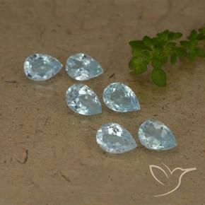 4.40 ct natürliche Himmerlblau Topas-Edelsteine, Birnenform, VS