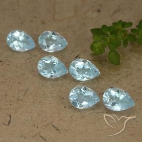 4.09 ct natürliche Himmerlblau Topas-Edelsteine, Birnenform, VS