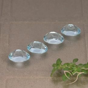 4.22 ct natürliche Himmerlblau Topas-Edelsteine, Oval, VVS-VS
