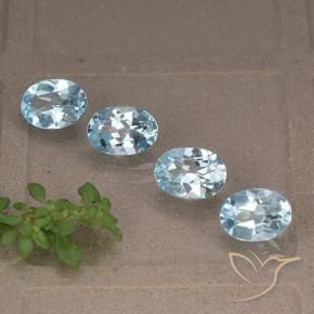 3.71 ct natürliche Himmerlblau Topas-Edelsteine, Oval, VVS-VS