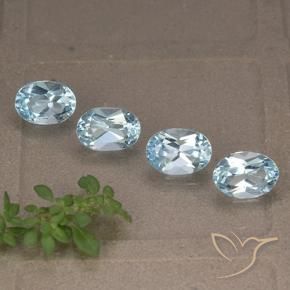 3.76 ct natürliche Himmerlblau Topas-Edelsteine, Oval, VVS-VS