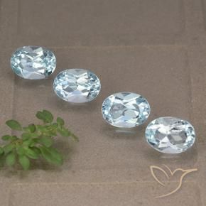 4.14 ct natürliche Himmerlblau Topas-Edelsteine, Oval, VVS-VS
