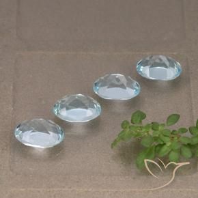 4.14 ct natürliche Himmerlblau Topas-Edelsteine, Oval, VVS-VS