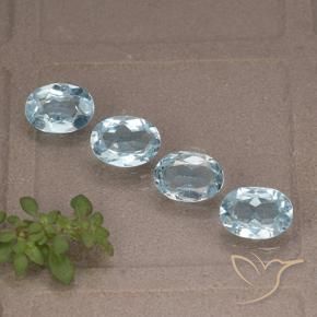 3.69 ct natürliche Himmerlblau Topas-Edelsteine, Oval, VVS-VS