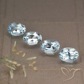 4.37 ct natürliche Swiss Blue Topas-Edelsteine, Oval, VVS-VS