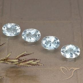 4.44 ct natürliche Himmerlblau Topas-Edelsteine, Oval, VVS-VS