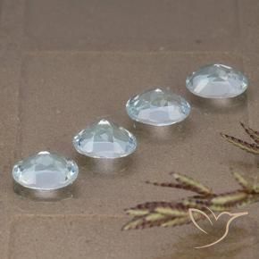 4.44 ct natürliche Himmerlblau Topas-Edelsteine, Oval, VVS-VS
