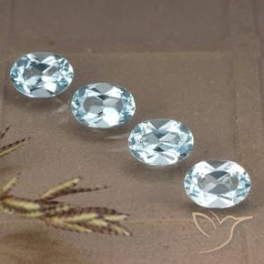 4.08 ct natürliche Himmerlblau Topas-Edelsteine, Oval, VVS-VS