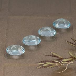 4.08 ct natürliche Himmerlblau Topas-Edelsteine, Oval, VVS-VS