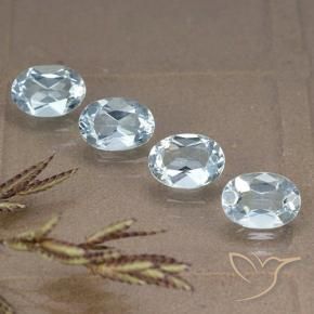 3.72 ct natürliche Himmerlblau Topas-Edelsteine, Oval, VVS-VS