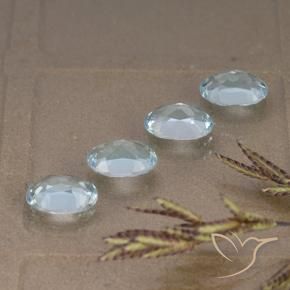3.72 ct natürliche Himmerlblau Topas-Edelsteine, Oval, VVS-VS