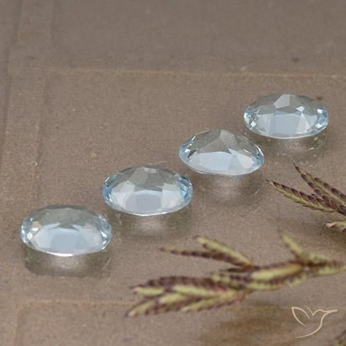 4.01 ct natürliche Himmerlblau Topas-Edelsteine, Oval, VVS-VS