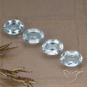 3.84 ct natürliche Himmerlblau Topas-Edelsteine, Oval, VVS-VS