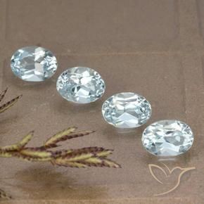 4.43 ct natürliche Himmerlblau Topas-Edelsteine, Oval, VVS-VS