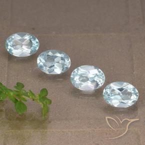 4.23 ct natürliche Himmerlblau Topas-Edelsteine, Oval, VVS-VS