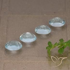 4.23 ct natürliche Himmerlblau Topas-Edelsteine, Oval, VVS-VS