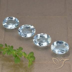 3.72 ct natürliche Himmerlblau Topas-Edelsteine, Oval, VVS-VS