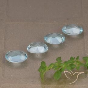 3.43 ct natürliche Himmerlblau Topas-Edelsteine, Oval, VVS-VS