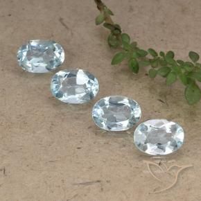 3.84 ct natürliche Himmerlblau Topas-Edelsteine, Oval, VVS-VS