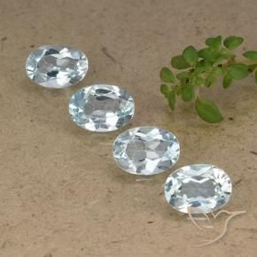 3.94 ct natürliche Himmerlblau Topas-Edelsteine, Oval, VVS-VS