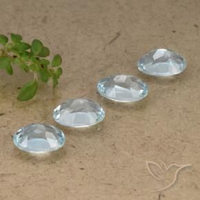 3.94 ct natürliche Himmerlblau Topas-Edelsteine, Oval, VVS-VS