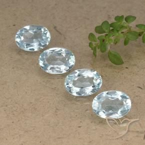 3.89 ct natürliche Himmerlblau Topas-Edelsteine, Oval, VVS-VS