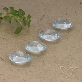 3.89 ct natürliche Himmerlblau Topas-Edelsteine, Oval, VVS-VS