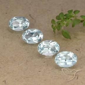 3.78 ct natürliche Himmerlblau Topas-Edelsteine, Oval, VVS-VS