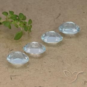 3.78 ct natürliche Himmerlblau Topas-Edelsteine, Oval, VVS-VS