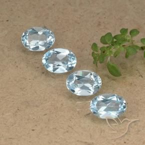 3.46 ct natürliche Himmerlblau Topas-Edelsteine, Oval, VVS-VS