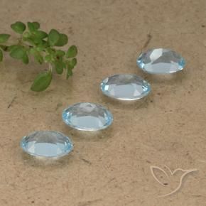 3.46 ct natürliche Himmerlblau Topas-Edelsteine, Oval, VVS-VS