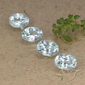 3.78 ct natürliche Himmerlblau Topas-Edelsteine, Oval, VVS-VS
