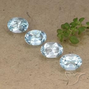 4.08 ct natürliche Himmerlblau Topas-Edelsteine, Oval, VVS-VS