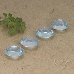 4.08 ct natürliche Himmerlblau Topas-Edelsteine, Oval, VVS-VS
