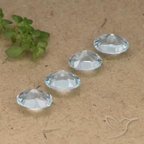 3.88 ct natürliche Himmerlblau Topas-Edelsteine, Oval, VVS-VS