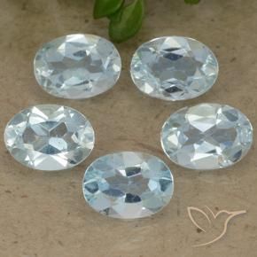 4.55 ct natürliche Himmerlblau Topas-Edelsteine, Oval, VVS-VS