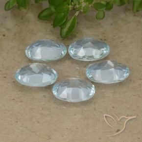 4.55 ct natürliche Himmerlblau Topas-Edelsteine, Oval, VVS-VS