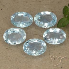 4.52 ct natürliche Himmerlblau Topas-Edelsteine, Oval, VVS-VS