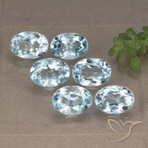 6.19 ct natürliche Himmerlblau Topas-Edelsteine, Oval, VVS-VS