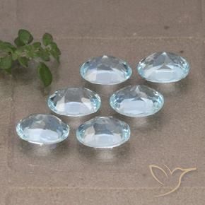 6.19 ct natürliche Himmerlblau Topas-Edelsteine, Oval, VVS-VS