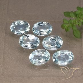 5.47 ct natürliche Himmerlblau Topas-Edelsteine, Oval, VVS-VS
